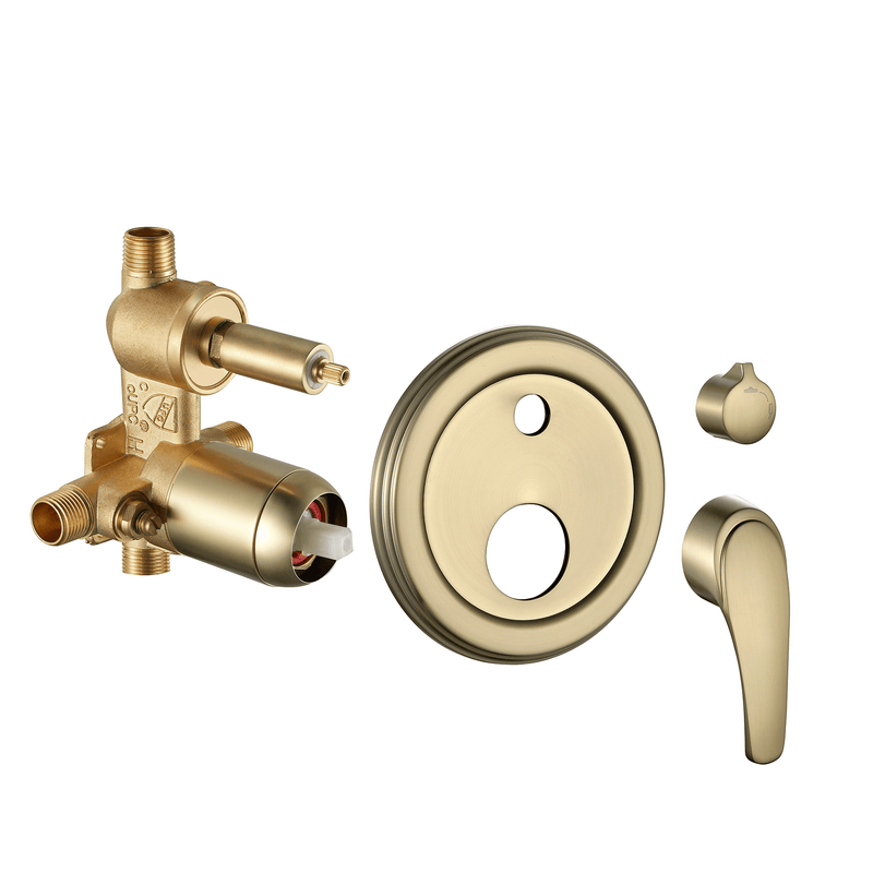 Wall Mounted Shower System Set with 9" Rain Shower head and 5-Setting High Pressure Handheld Shower