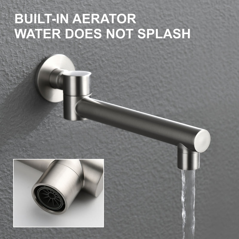 3 Functions Rain Shower Faucet, 12-inch Round Shower Head Set with 7-Spray Shower Head & 180 Degree Swivel Spout