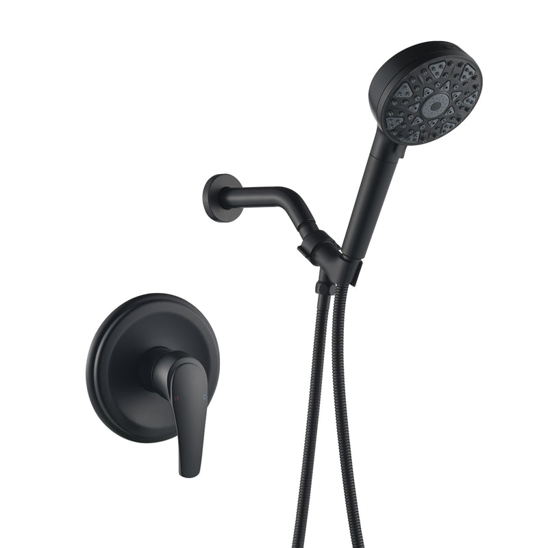 Wall Mounted Adjustable High Pressure 7-Spray Settings Filtered Handheld Shower with Valve