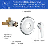 Wall Mounted Adjustable High Pressure 7-Spray Settings Filtered Handheld Shower with Valve