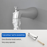 Tub and shower faucet kit with 7 functions 4.7-inch filtered hand shower valve included