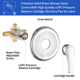 Tub and shower faucet kit with 7 functions 4.7-inch filtered hand shower valve included