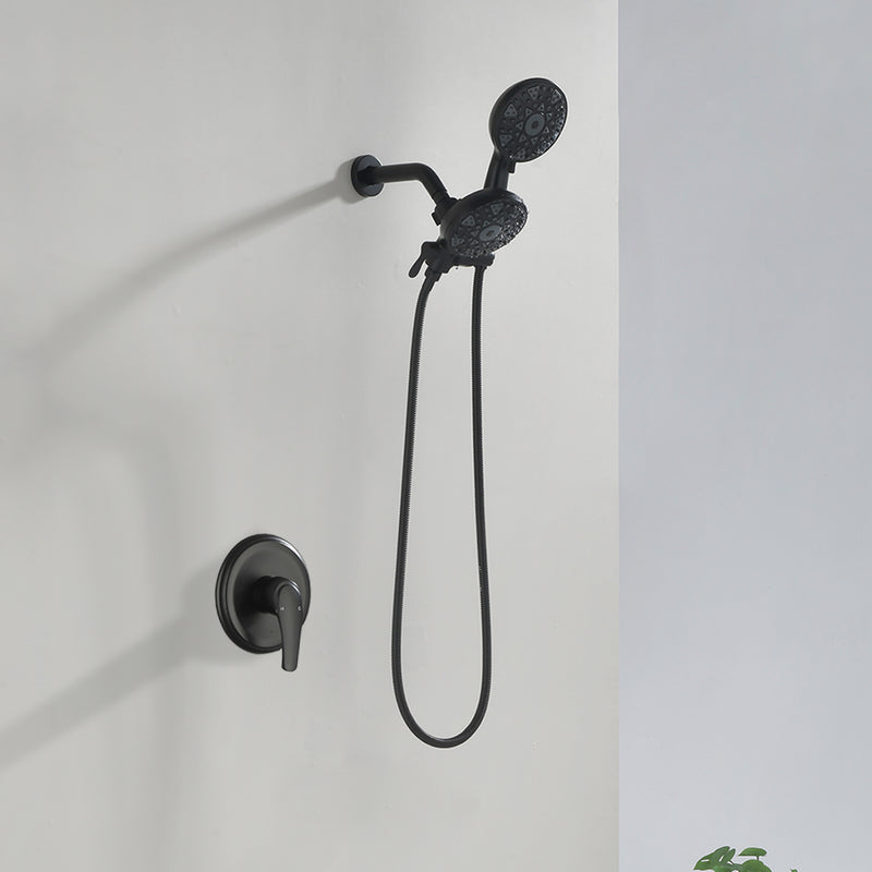 2-In-1 Rain Shower Heads System Single-Handle 6 Modes Shower Trim Kit with Dual Shower Head 4.7 Inch in Matte Black, Brushed Nickel, Brushed Gold