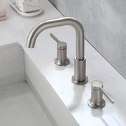 8 Inch Widespread Bathroom Faucet Black Matte, 2 Handle 3 Hole Brass Bathroom Lavatory Sink Faucet 8-inch-widespread-bathroom-faucet-black-matte-2-handle-3-hole-brass-bathroom-lavatory-sink-faucet-with-valve-and-cupc-water-supply-hoses Brushed Nickel / Brass / ‎14.61 x 11.26 x 2.87 inches