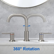 8 Inch Widespread Bathroom Faucet Black Matte, 2 Handle 3 Hole Brass Bathroom Lavatory Sink Faucet 8-inch-widespread-bathroom-faucet-black-matte-2-handle-3-hole-brass-bathroom-lavatory-sink-faucet-with-valve-and-cupc-water-supply-hoses 