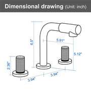 8 Inch Widespread Faucet with 360 Degree Swivel Nozzle and Spout, Modern 2 Unique Knob Handles 8-inch-widespread-faucet-with-360-degree-swivel-nozzle-and-spout-modern-2-unique-knob-handles-bathroom-sink-faucet-3-hole-brushed-gold-valve-and-cupc-water-supply-hoses-included 
