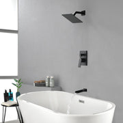 8" Square Rain Shower Head Systems with Waterfall Tub Spout,2 Functions Wall Mounted Shower Trim Kit 8-square-rain-shower-head-systems-with-waterfall-tub-spout-2-functions-wall-mounted-shower-trim-kit 