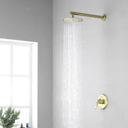 8"stainless steel shower head Round Shower Faucets Sets Complete, Single Function Shower trim kit 8-steel-shower-head-round-shower-faucets-sets-complete-single-function-shower Gold / 8 inch steel shower head / Brass