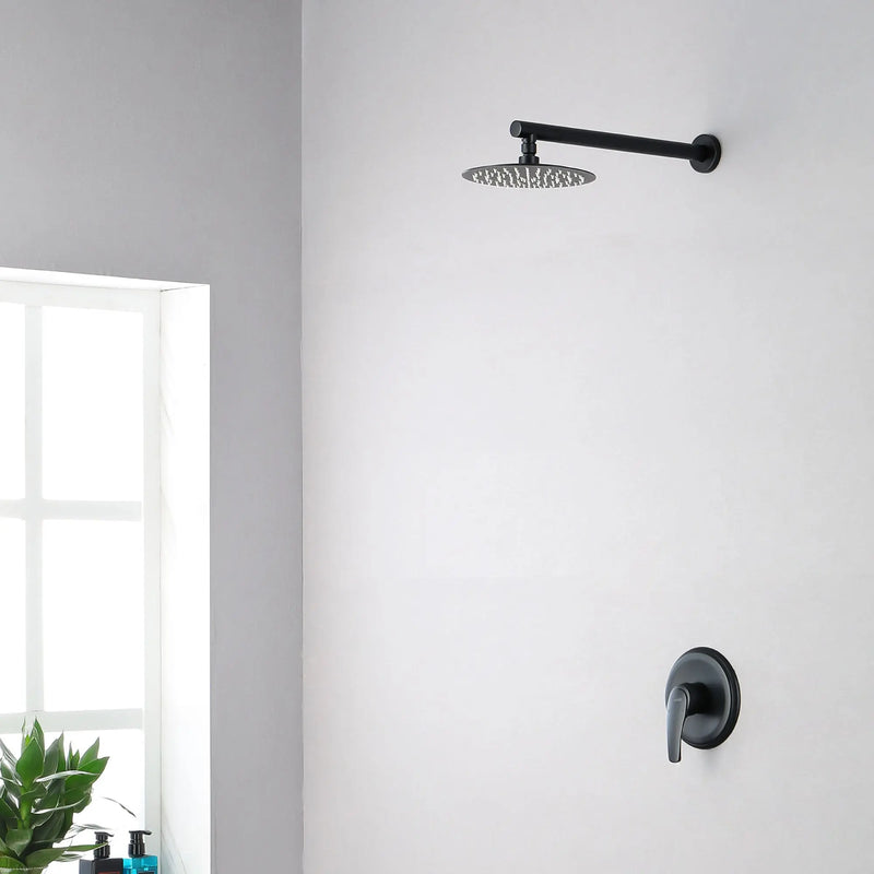 8"stainless steel shower head Round Shower Faucets Sets Complete, Single Function Shower trim kit 8-steel-shower-head-round-shower-faucets-sets-complete-single-function-shower 