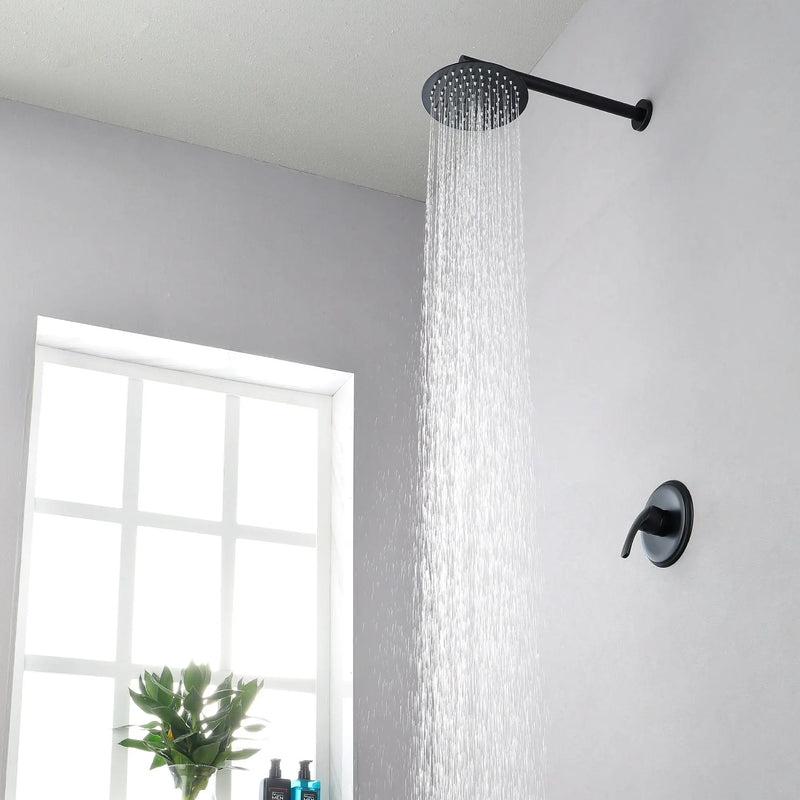 8"stainless steel shower head Round Shower Faucets Sets Complete, Single Function Shower trim kit 8-steel-shower-head-round-shower-faucets-sets-complete-single-function-shower 