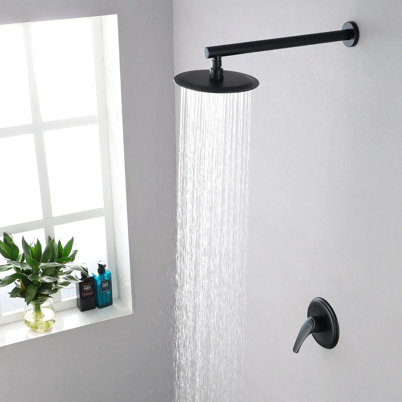 8"stainless steel shower head Round Shower Faucets Sets Complete, Single Function Shower trim kit 8-steel-shower-head-round-shower-faucets-sets-complete-single-function-shower 