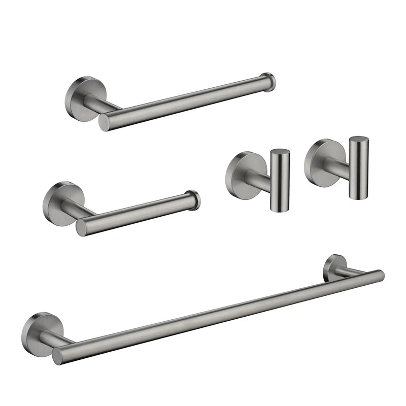 Bathroom Accessories Set, Includes 18-Inch Bath Towel Bar, 5-Piece, Durable SUS304 Stainless Steel bathroom-accessories-set-includes-18-inch-bath-towel-bar-5-piece-durable-sus304-stainless-steel Brushed Nickel / 不锈钢
