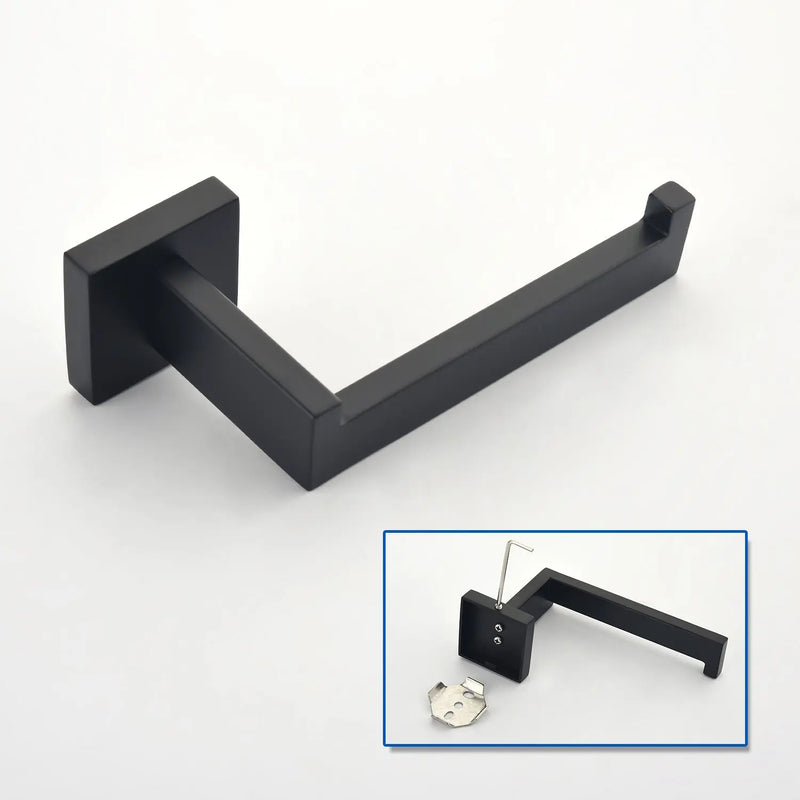 Bathroom Hardware Set, 5-Piece Stainless Steel Bathroom Towel Rack Set Wall Mounted Matte Black Towel Bar Bathroom Accessories Kit bathroom-hardware-set-5-piece-stainless-steel-bathroom-towel-rack-set-wall-mounted-matte-black-towel-bar-bathroom-accessories-kit 