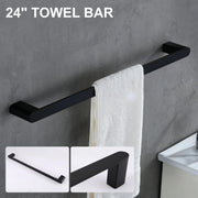 Bathroom Hardware Set, Wall Mount 4-Piece Bath Accessory Towel Rack Set In Brushed Gold, Brushed Nickel, Matte Black bathroom-hardware-set-4-piece-bath-accessory-towel-rack-set-brushed-gold-wall-mount 