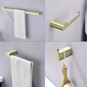 Bathroom Hardware Set, Wall Mount 4-Piece Bath Accessory Towel Rack Set In Brushed Gold, Brushed Nickel, Matte Black bathroom-hardware-set-4-piece-bath-accessory-towel-rack-set-brushed-gold-wall-mount 