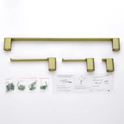 Bathroom Hardware Set, Wall Mount 4-Piece Bath Accessory Towel Rack Set In Brushed Gold, Brushed Nickel, Matte Black bathroom-hardware-set-4-piece-bath-accessory-towel-rack-set-brushed-gold-wall-mount 