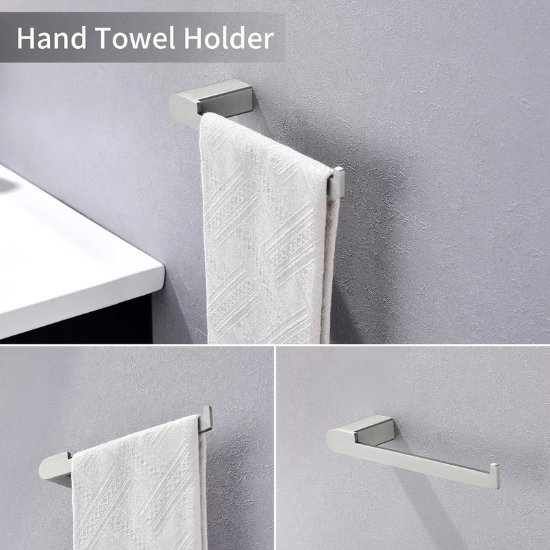 Bathroom Hardware Set, Wall Mount 4-Piece Bath Accessory Towel Rack Set In Brushed Gold, Brushed Nickel, Matte Black bathroom-hardware-set-4-piece-bath-accessory-towel-rack-set-brushed-gold-wall-mount 