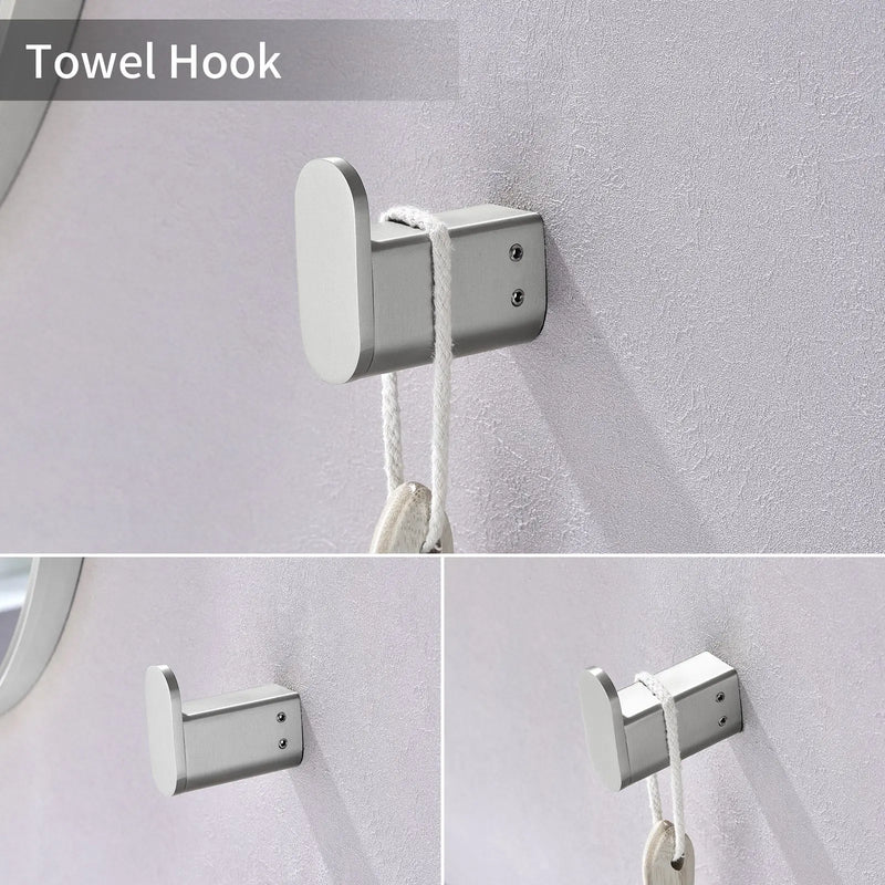 Bathroom Hardware Set, Wall Mount 4-Piece Bath Accessory Towel Rack Set In Brushed Gold, Brushed Nickel, Matte Black bathroom-hardware-set-4-piece-bath-accessory-towel-rack-set-brushed-gold-wall-mount 