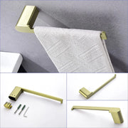 Bathroom Hardware Set, Wall Mount 4-Piece Bath Accessory Towel Rack Set In Brushed Gold, Brushed Nickel, Matte Black bathroom-hardware-set-4-piece-bath-accessory-towel-rack-set-brushed-gold-wall-mount 