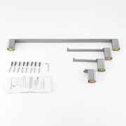 Bathroom Hardware Set, Wall Mount 4-Piece Bath Accessory Towel Rack Set In Brushed Gold, Brushed Nickel, Matte Black bathroom-hardware-set-4-piece-bath-accessory-towel-rack-set-brushed-gold-wall-mount 