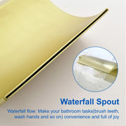 Bathroom Roman Tub Faucet with Waterfall Spout, 3 Hole Deck Mount Widespread Basin Faucet bathroom-roman-tub-faucet-with-waterfall-spout-3-hole-deck-mount-bath-tub-filler-brushed-gold-1519bg 