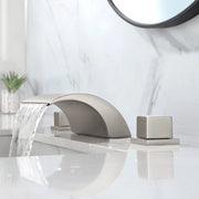 Bathroom Roman Tub Faucet with Waterfall Spout, 3 Hole Deck Mount Widespread Basin Faucet bathroom-roman-tub-faucet-with-waterfall-spout-3-hole-deck-mount-bath-tub-filler-brushed-gold-1519bg 