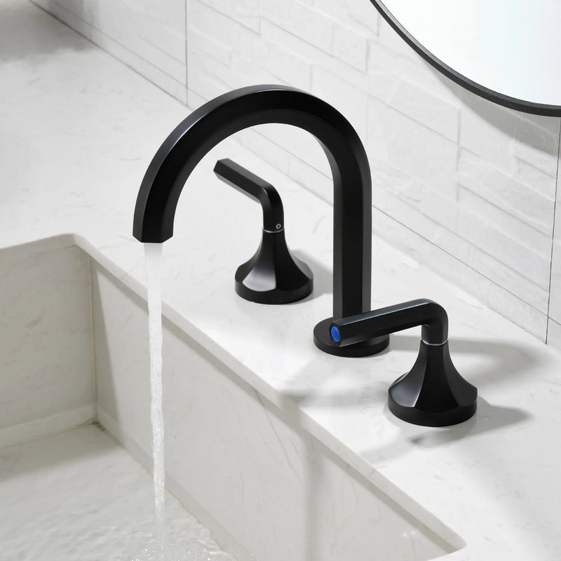 Bathroom Sink Faucet 3 Holes Widespread 8 Inch Lavatory Faucets with Hot and Cold Water Mixer bathroom-sink-faucet-3-holes-widespread-8-inch-lavatory-faucets-with-hot-and-cold-water-mixer 