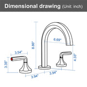 Bathroom Sink Faucet 3 Holes Widespread 8 Inch Lavatory Faucets with Hot and Cold Water Mixer bathroom-sink-faucet-3-holes-widespread-8-inch-lavatory-faucets-with-hot-and-cold-water-mixer 