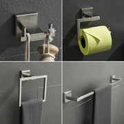 Bathroom Towel Bar Sets 4-Piece Bathroom Hardware Set Stainless Steel Bath Accessories Kit Wall Mounted wall-mounted-towel-bar-set 