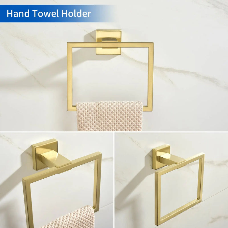 Bathroom Towel Bar Sets 4-Piece Bathroom Hardware Set Stainless Steel Bath Accessories Kit Wall Mounted wall-mounted-towel-bar-set 