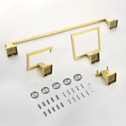 Bathroom Towel Bar Sets 4-Piece Bathroom Hardware Set Stainless Steel Bath Accessories Kit Wall Mounted wall-mounted-towel-bar-set 