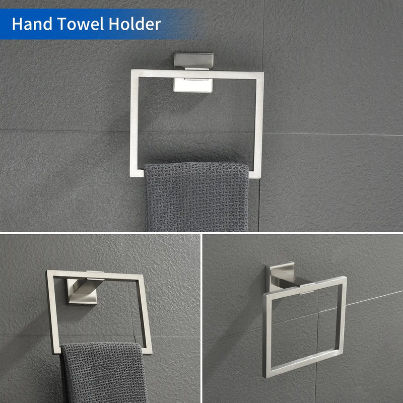 Bathroom Towel Bar Sets 4-Piece Bathroom Hardware Set Stainless Steel Bath Accessories Kit Wall Mounted wall-mounted-towel-bar-set 