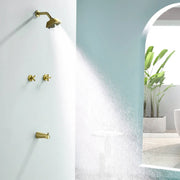 Bathroom Tub and Shower Set with 2-Handle Shower Valve & Trim Kit, 5-Spray Shower Head, Tub Spout with Diverter, Matte Black, Brushed Nickel, Brushed Gold bathroom-tub-and-shower-set-with-2-handle-shower-valve-trim-kit-5-spray-shower-head-tub-spout-with-diverter-matte-black-brushed-nickel-brushed-gold 