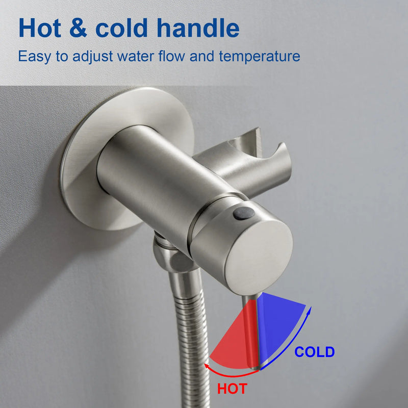 Bidet Sprayer for Toilet, Brass Handheld Sprayer Attachment with hose for Feminine Wash, Baby Diaper Cloth Washer and Shower Sprayer for Pet, Wall or Toilet Mount bidet-sprayer 
