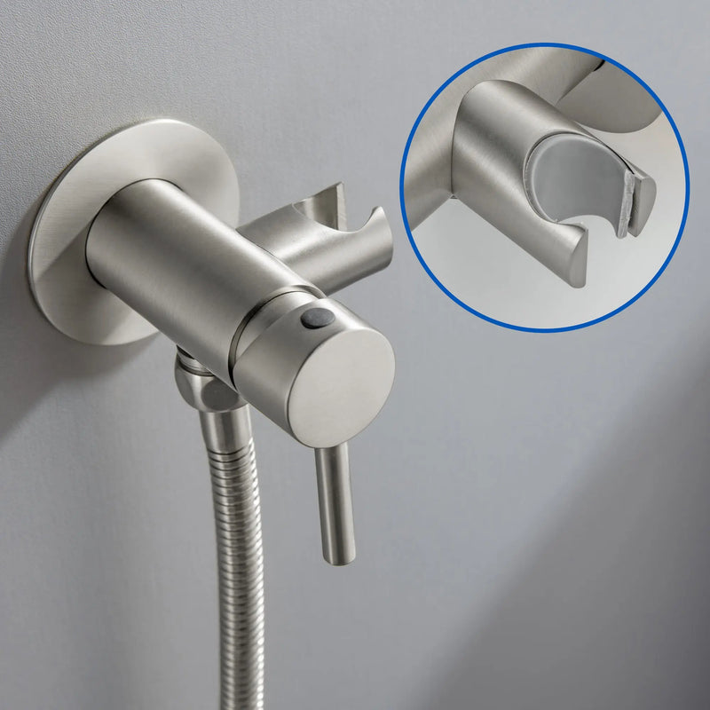 Bidet Sprayer for Toilet, Brass Handheld Sprayer Attachment with hose for Feminine Wash, Baby Diaper Cloth Washer and Shower Sprayer for Pet, Wall or Toilet Mount bidet-sprayer 