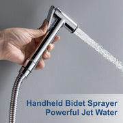 Bidet Sprayer for Toilet, Brass Handheld Sprayer Attachment with hose for Feminine Wash, Baby Diaper Cloth Washer and Shower Sprayer for Pet, Wall or Toilet Mount bidet-sprayer 
