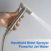 Bidet Sprayer for Toilet, Brass Handheld Sprayer Attachment with hose for Feminine Wash, Baby Diaper Cloth Washer and Shower Sprayer for Pet, Wall or Toilet Mount bidet-sprayer 