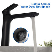 Brass Bathroom Faucet, Single Handle One Hole Matte Black Bathroom Sink Faucet brass-bathroom-faucet-single-handle-one-hole-matte-black-bathroom-sink-faucet-2621b 