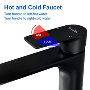 Brass Bathroom Faucet, Single Handle One Hole Matte Black Bathroom Sink Faucet brass-bathroom-faucet-single-handle-one-hole-matte-black-bathroom-sink-faucet-2621b 