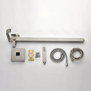 Brass Freestanding Bathtub Faucet with Hand Shower - Matte Black, Brushed Nickel, Brushed Gold brass-freestanding-bathtub-faucet-with-hand-shower 