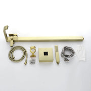 Brass Freestanding Bathtub Faucet with Hand Shower - Matte Black, Brushed Nickel, Brushed Gold brass-freestanding-bathtub-faucet-with-hand-shower 