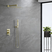 Brass Rainfall Shower System, Luxuly Bathroom Shower Faucet Combo Set Brushed Champaign shamanda-rainfall-shower-system-brushed-champagne-gold 