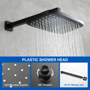 Brass Rainfall Shower System, Luxuly Bathroom Shower Faucet with 3-spray hand shower brass-rainfall-shower-system-luxuly-bathroom-shower-faucet 