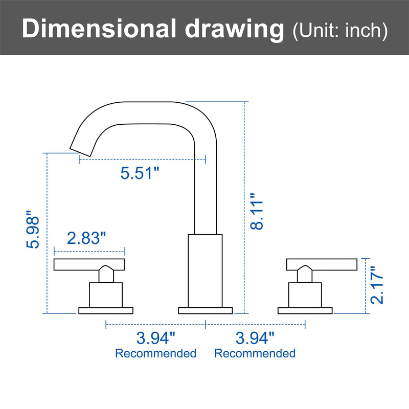 Brass Widespread Bathroom Faucet Two Handle Three Hole Vanity Sink Faucet shamanda-3-hole-widespread-faucet-brushed-gold 