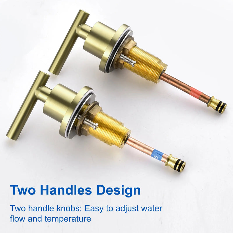 Brass Widespread Bathroom Faucet Two Handle Three Hole Vanity Sink Faucet shamanda-3-hole-widespread-faucet-brushed-gold 