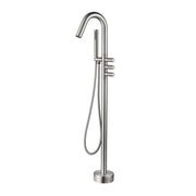 CUPC Freestanding Bathtub Faucet 3 Knob Bathroom Brass Floor Mounted Tub Filler with Hand Shower tub-filler-freestanding-bathtub-faucet-floor-mounted-brass-bathroom-tub-faucets-with-hand-shower 