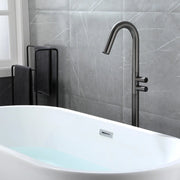 CUPC Freestanding Tub Filler Bathtub Faucet 360-Degree Rotating Floor Mounted Faucets in matte black, brushed nickel, brushed gold, brushed gun grey freestanding-tub-filler-bathtub-faucet-black-floor-mounted-faucets 