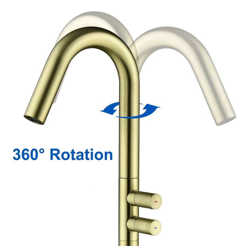 CUPC Freestanding Tub Filler Bathtub Faucet 360-Degree Rotating Floor Mounted Faucets in matte black, brushed nickel, brushed gold, brushed gun grey freestanding-tub-filler-bathtub-faucet-black-floor-mounted-faucets 