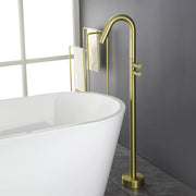 CUPC Freestanding Tub Filler Bathtub Faucet 360-Degree Rotating Floor Mounted Faucets in matte black, brushed nickel, brushed gold, brushed gun grey freestanding-tub-filler-bathtub-faucet-black-floor-mounted-faucets 