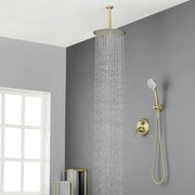 Ceiling-mounted Shower System with 12" Square Rain Shower Head and 5-Setting High Pressure Handheld Shower luxury-shower-faucet-set-shower-system-with-high-pressure-12-rain-shower-head-and-5-setting-handheld-shower 